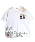 PANDIESTA(パンディエスタ) |SB PANDIESTA 子熊猫 風神雷神  刺繍 S/S Tシャツ(526225 MENS/WOMENS）