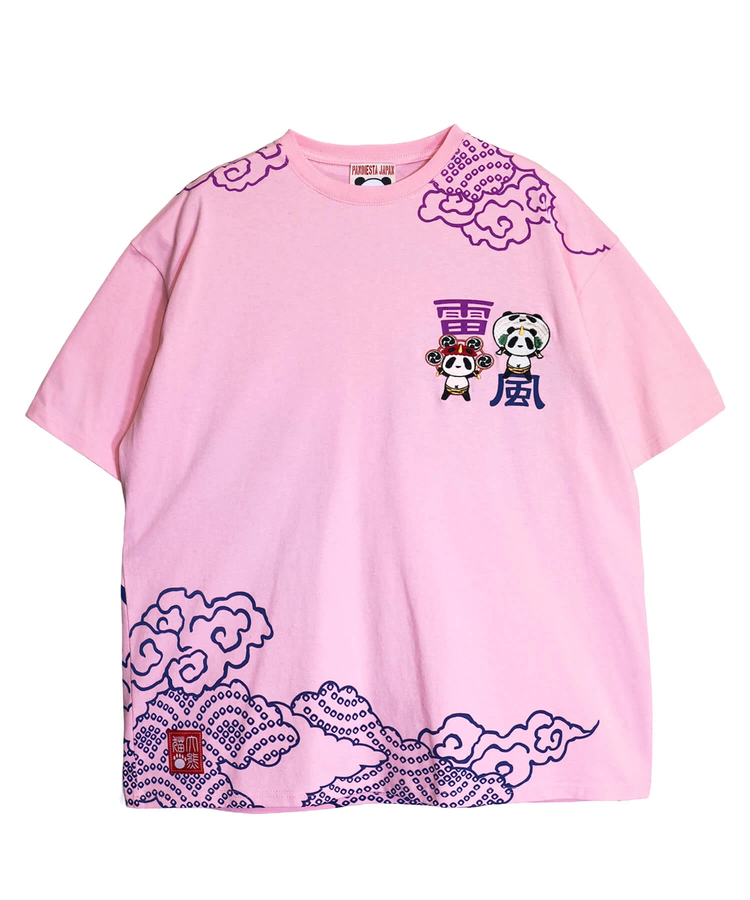 PANDIESTA(パンディエスタ) |SB PANDIESTA 子熊猫 風神雷神  刺繍 S/S Tシャツ(526225 MENS/WOMENS）