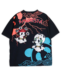 PANDIESTA(パンディエスタ) |SB PANDIESTA 子熊猫 風神雷神  刺繍 S/S Tシャツ(526225 MENS/WOMENS）