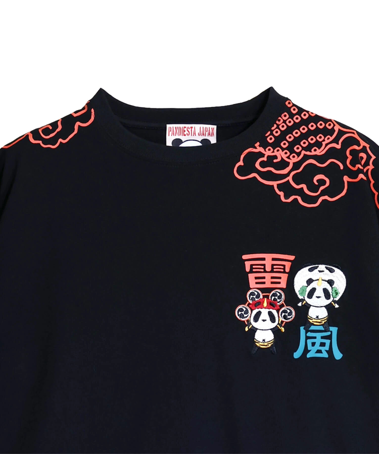 PANDIESTA(パンディエスタ) |SB PANDIESTA 子熊猫 風神雷神  刺繍 S/S Tシャツ(526225 MENS/WOMENS）