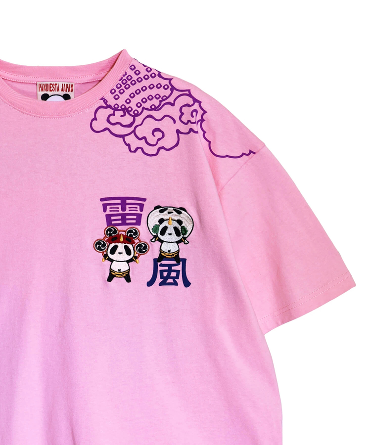 PANDIESTA(パンディエスタ) |SB PANDIESTA 子熊猫 風神雷神  刺繍 S/S Tシャツ(526225 MENS/WOMENS）