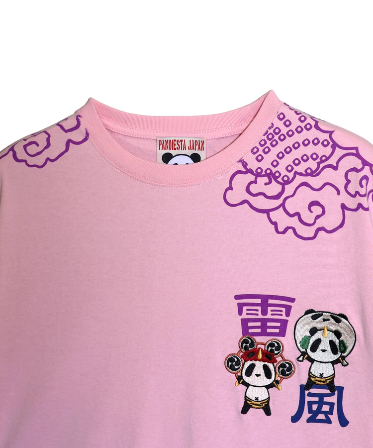 PANDIESTA(パンディエスタ) |SB PANDIESTA 子熊猫 風神雷神  刺繍 S/S Tシャツ(526225 MENS/WOMENS）