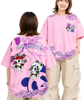 PANDIESTA(パンディエスタ) |SB PANDIESTA 子熊猫 風神雷神  刺繍 S/S Tシャツ(526225 MENS/WOMENS）
