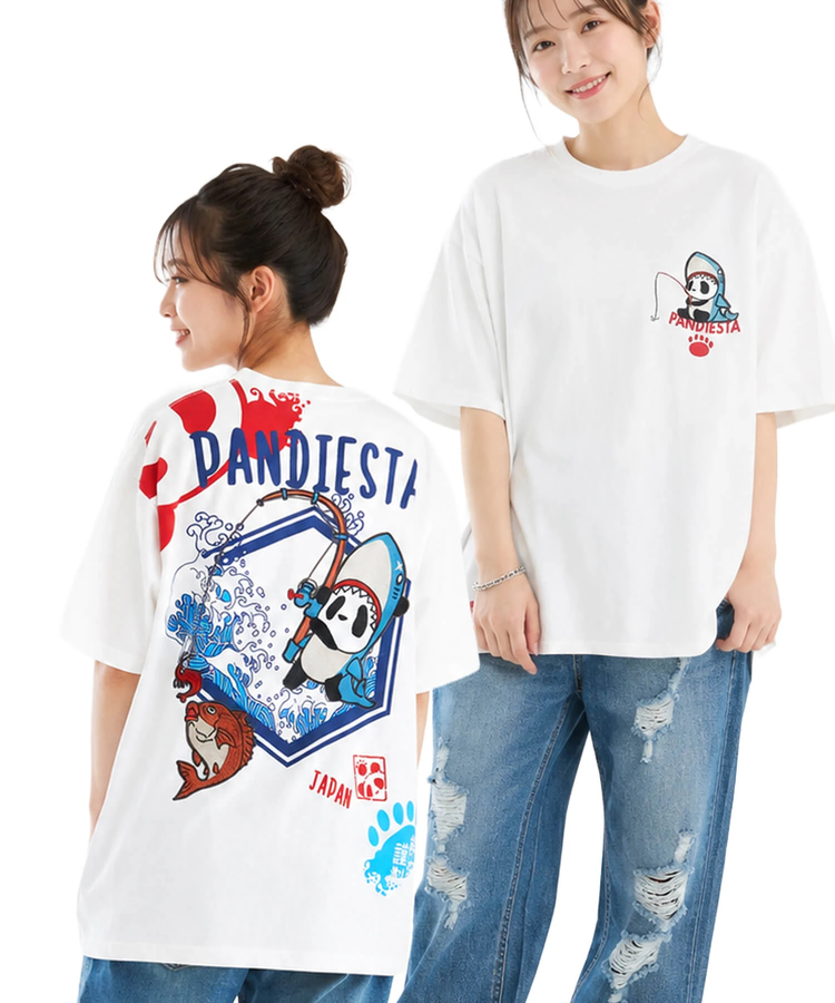 PANDIESTA(パンディエスタ) |SB PANDIESTA サメキチパンダ 刺繍 S/S Tシャツ(526226 MENS/WOMENS）