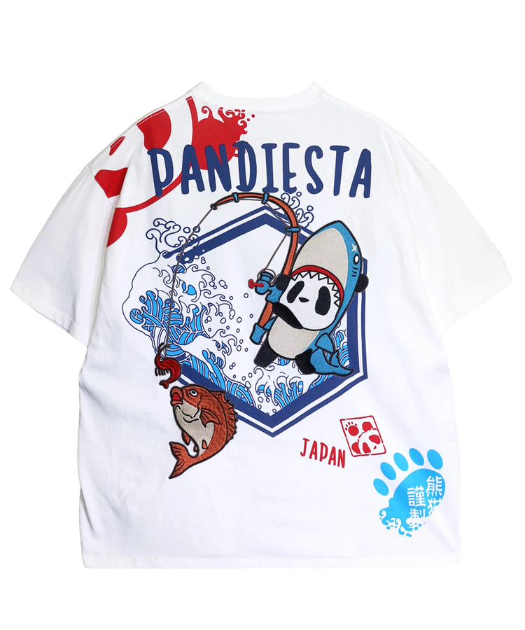 PANDIESTA(パンディエスタ) |SB PANDIESTA サメキチパンダ 刺繍 S/S Tシャツ(526226 MENS/WOMENS）