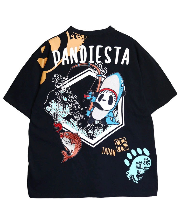 PANDIESTA(パンディエスタ) |SB PANDIESTA サメキチパンダ 刺繍 S/S Tシャツ(526226 MENS/WOMENS）