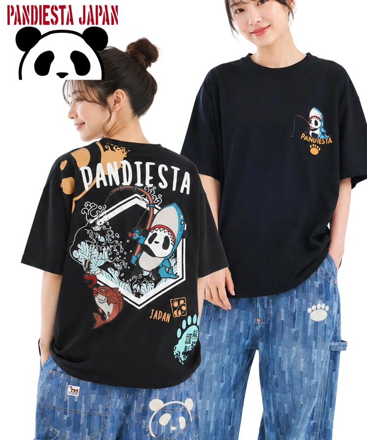 PANDIESTA(パンディエスタ) |SB PANDIESTA サメキチパンダ 刺繍 S/S Tシャツ(526226 MENS/WOMENS）