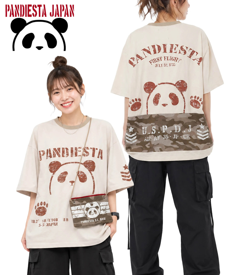 PANDIESTA(パンディエスタ) |SB PANDIESTA カモフラ サコッシュ ポケットミリタリー Tee(526954 MENS/WOMENS）