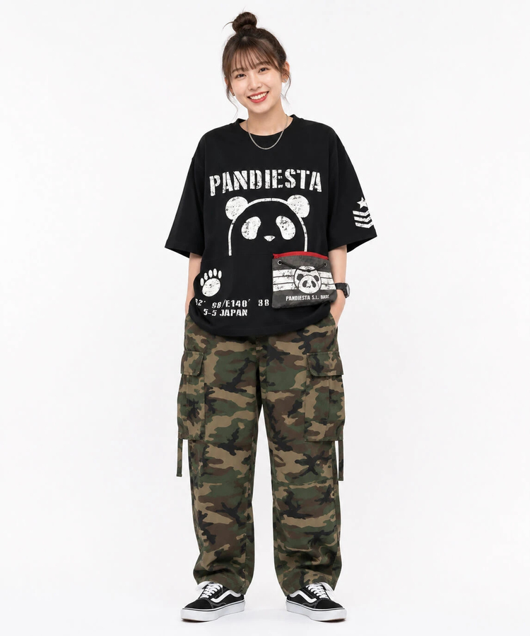 PANDIESTA(パンディエスタ) |SB PANDIESTA カモフラ サコッシュ ポケットミリタリー Tee(526954 MENS/WOMENS）