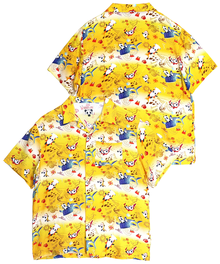 PANDIESTA(パンディエスタ) |SB 熊猫謹製 シャークライドパンダ レーヨン アロハ シャツ(526227 MENS/WOMENS）