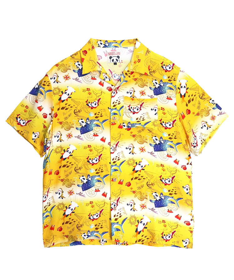 PANDIESTA(パンディエスタ) |SB 熊猫謹製 シャークライドパンダ レーヨン アロハ シャツ(526227 MENS/WOMENS）