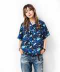 PANDIESTA(パンディエスタ) |SB 熊猫謹製 シャークライドパンダ レーヨン アロハ シャツ(526227 MENS/WOMENS）