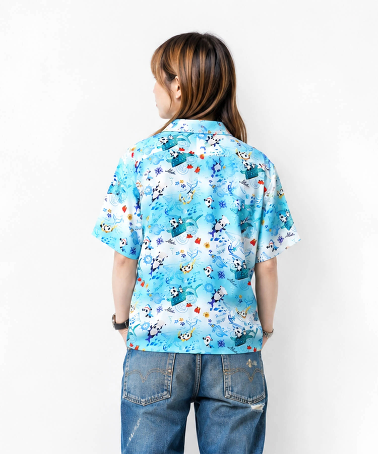 PANDIESTA(パンディエスタ) |SB 熊猫謹製 シャークライドパンダ レーヨン アロハ シャツ(526227 MENS/WOMENS）