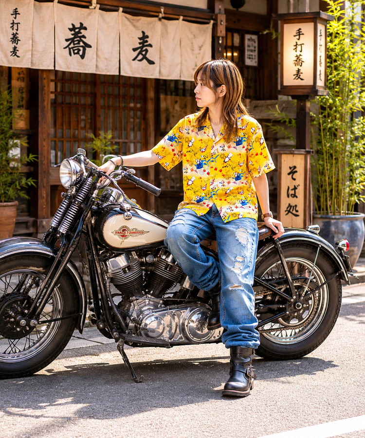 PANDIESTA(パンディエスタ) |SB 熊猫謹製 シャークライドパンダ レーヨン アロハ シャツ(526227 MENS/WOMENS）