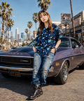 PANDIESTA(パンディエスタ) |SB 熊猫謹製 シャークライドパンダ レーヨン アロハ シャツ(526227 MENS/WOMENS）