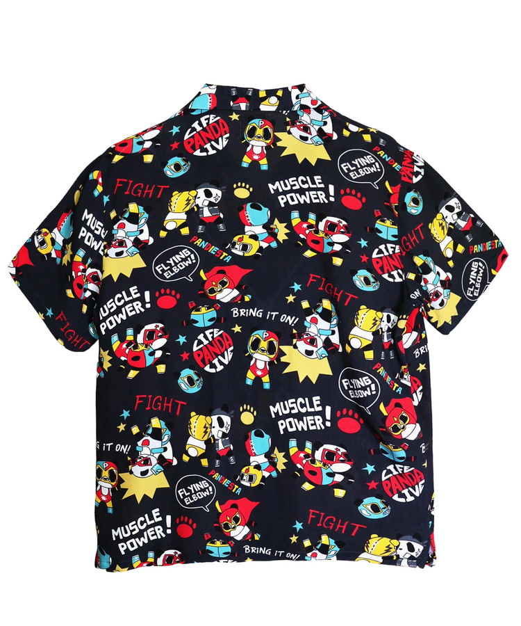 PANDIESTA(パンディエスタ) |SB 熊猫謹製 パンダゴーファイト レーヨン アロハ シャツ(526228 MENS/WOMENS）