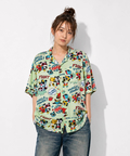 PANDIESTA(パンディエスタ) |SB 熊猫謹製 パンダゴーファイト レーヨン アロハ シャツ(526228 MENS/WOMENS）