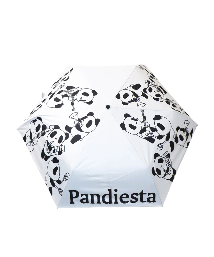 PANDIESTA(パンディエスタ) |SB 熊猫謹製 くまねこ楽団 UVコート 折りたたみ傘 晴雨兼用 ホワイト(526041 MENS/WOMENS)