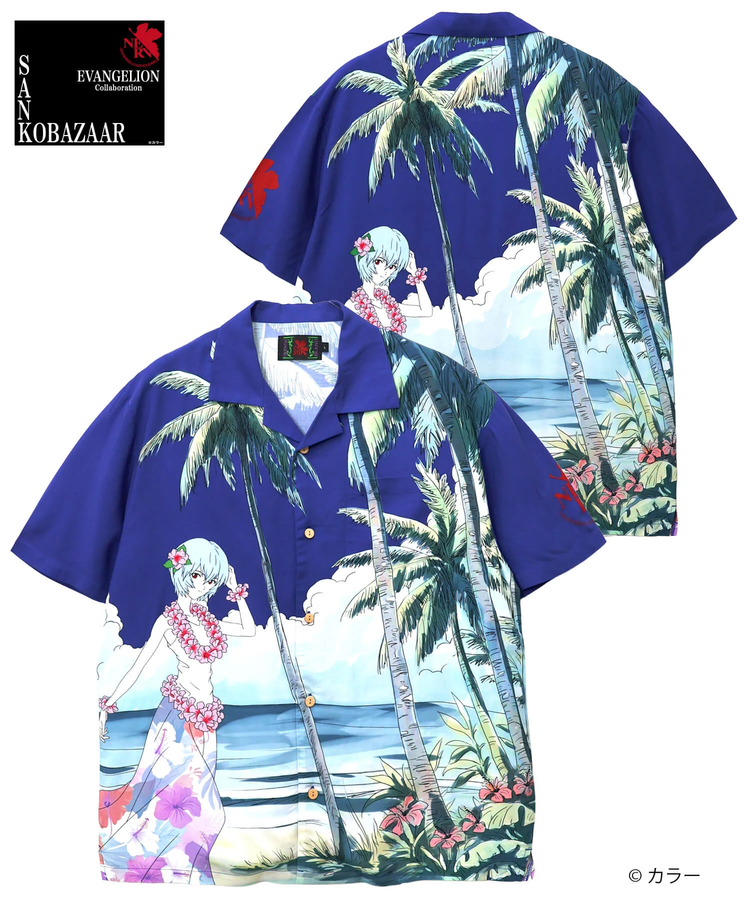 PANDIESTA(パンディエスタ) |SB 錦 EVANGELION 綾波レイ レーヨン アロハ シャツ(526352 MENS/WOMENS)