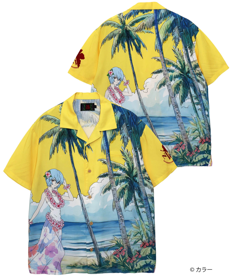 PANDIESTA(パンディエスタ) |SB 錦 EVANGELION 綾波レイ レーヨン アロハ シャツ(526352 MENS/WOMENS)