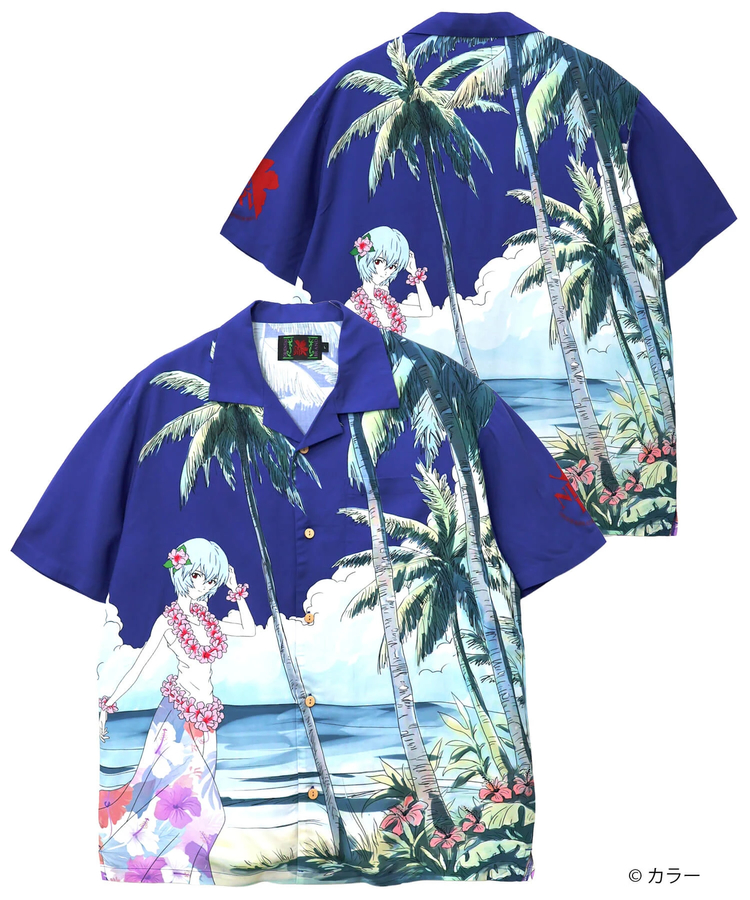 PANDIESTA(パンディエスタ) |SB 錦 EVANGELION 綾波レイ レーヨン アロハ シャツ(526352 MENS/WOMENS)