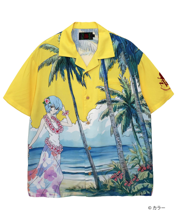 PANDIESTA(パンディエスタ) |SB 錦 EVANGELION 綾波レイ レーヨン アロハ シャツ(526352 MENS/WOMENS)