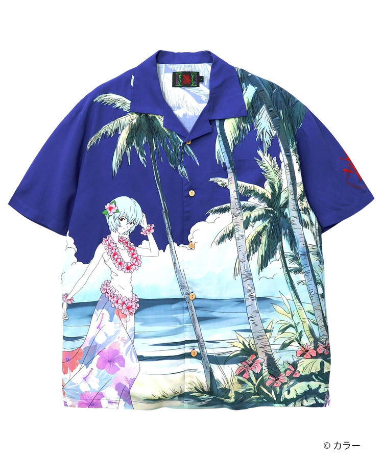 PANDIESTA(パンディエスタ) |SB 錦 EVANGELION 綾波レイ レーヨン アロハ シャツ(526352 MENS/WOMENS)