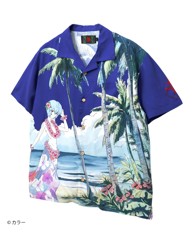 PANDIESTA(パンディエスタ) |SB 錦 EVANGELION 綾波レイ レーヨン アロハ シャツ(526352 MENS/WOMENS)