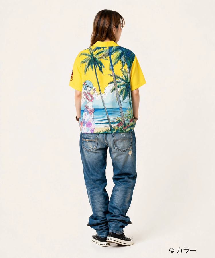 PANDIESTA(パンディエスタ) |SB 錦 EVANGELION 綾波レイ レーヨン アロハ シャツ(526352 MENS/WOMENS)