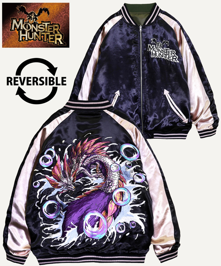 PANDIESTA(パンディエスタ) |SB MONSTER HUNTER タマミツネ 総刺繍 リバーシブル スカジャン 公式ライセンス(536351 MENS/WOMENS)