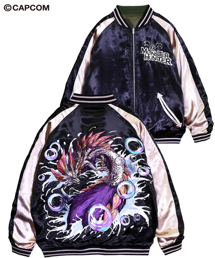 PANDIESTA(パンディエスタ) |SB MONSTER HUNTER タマミツネ 総刺繍 リバーシブル スカジャン 公式ライセンス(536351 MENS/WOMENS)