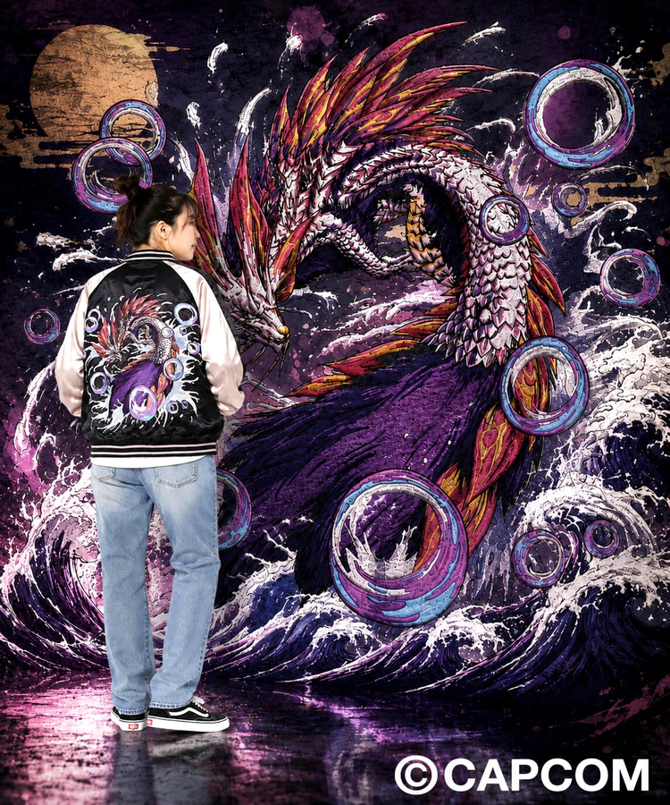 PANDIESTA(パンディエスタ) |SB MONSTER HUNTER タマミツネ 総刺繍 リバーシブル スカジャン 公式ライセンス(536351 MENS/WOMENS)