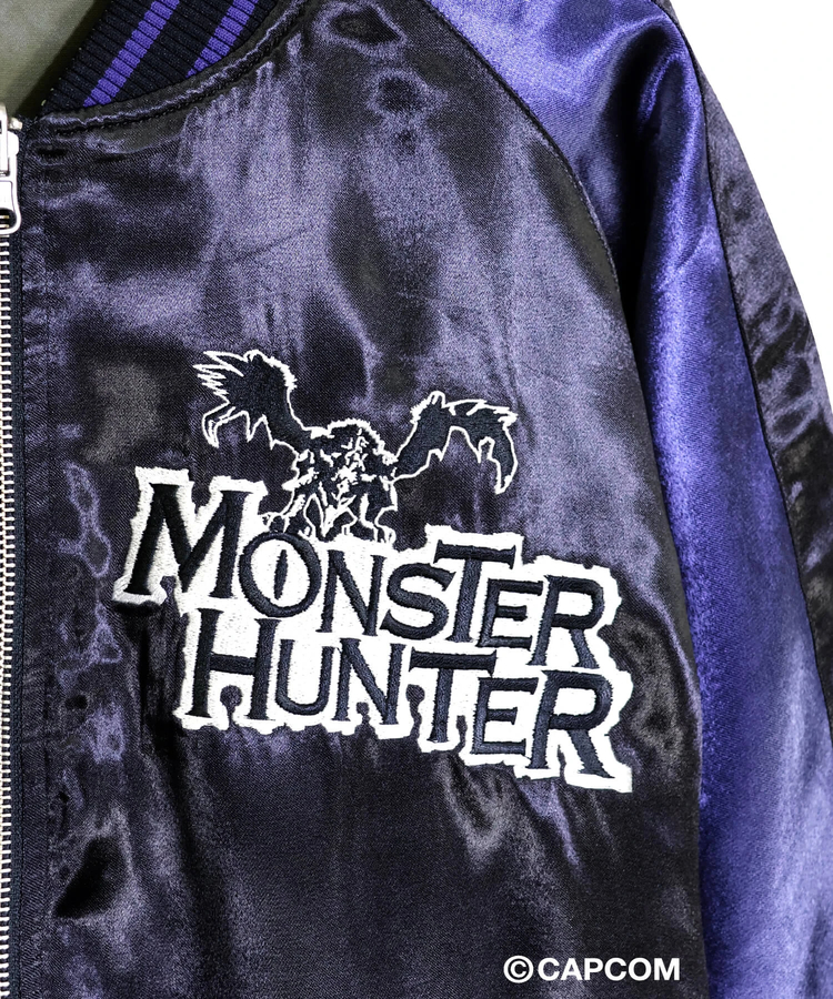 PANDIESTA(パンディエスタ) |SB MONSTER HUNTER ラギアクルス 総刺繍 リバーシブル スカジャン 公式ライセンス(536352 MENS/WOMENS)