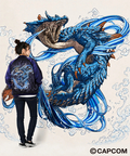 PANDIESTA(パンディエスタ) |SB MONSTER HUNTER ラギアクルス 総刺繍 リバーシブル スカジャン 公式ライセンス(536352 MENS/WOMENS)
