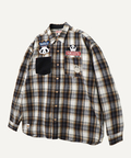 PANDIESTA(パンディエスタ) |SB PANDIESTA 空中遊覧空の旅 パンダ ネルチェック シャツ(536208 MENS/WOMENS）