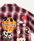 PANDIESTA(パンディエスタ) |SB PANDIESTA 空中遊覧空の旅 パンダ ネルチェック シャツ(536208 MENS/WOMENS）