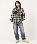 PANDIESTA(パンディエスタ) |SB PANDIESTA 空中遊覧空の旅 パンダ ネルチェック シャツ(536208 MENS/WOMENS）