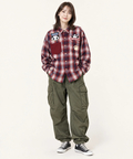PANDIESTA(パンディエスタ) |SB PANDIESTA 空中遊覧空の旅 パンダ ネルチェック シャツ(536208 MENS/WOMENS）
