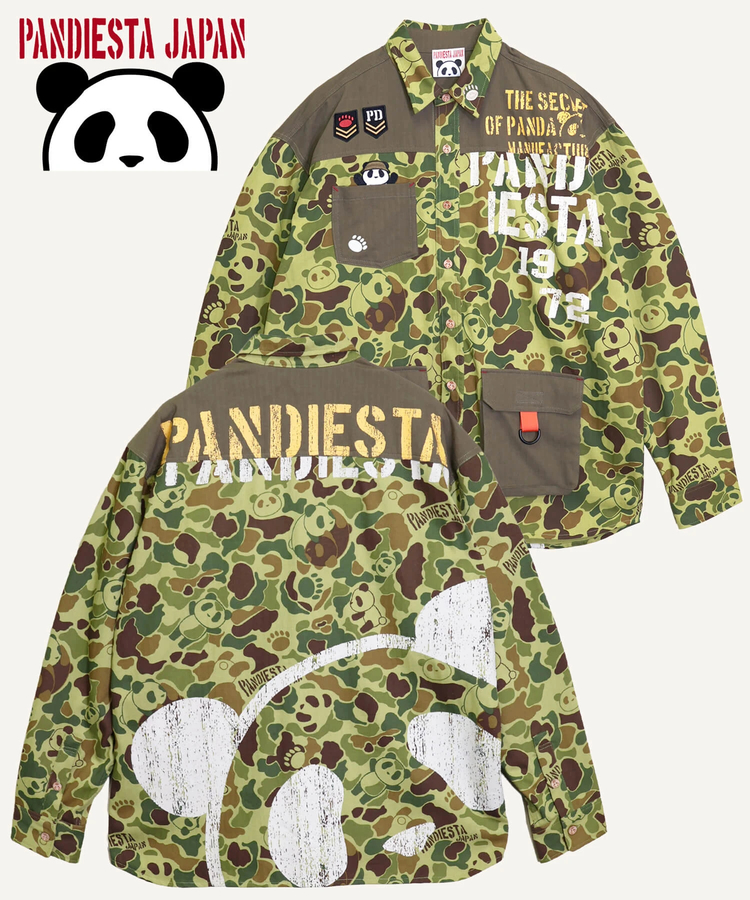 PANDIESTA(パンディエスタ) |SB PANDIESTA カモフラパンダ ミリタリー シャツ ジャケット(536209 MENS/WOMENS）