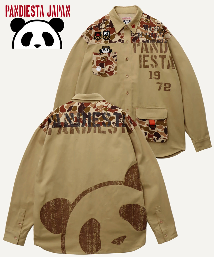 PANDIESTA(パンディエスタ) |SB PANDIESTA カモフラパンダ ミリタリー シャツ ジャケット(536209 MENS/WOMENS）