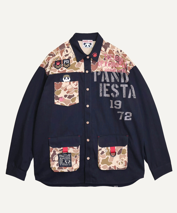 PANDIESTA(パンディエスタ) |SB PANDIESTA カモフラパンダ ミリタリー シャツ ジャケット(536209 MENS/WOMENS）
