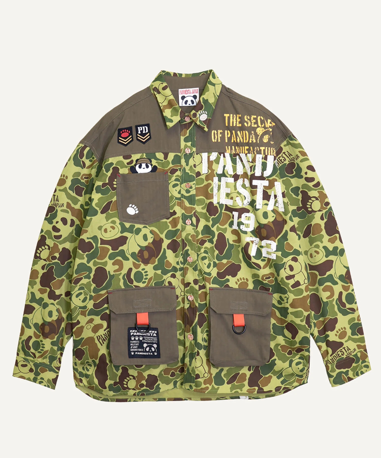 PANDIESTA(パンディエスタ) |SB PANDIESTA カモフラパンダ ミリタリー シャツ ジャケット(536209 MENS/WOMENS）