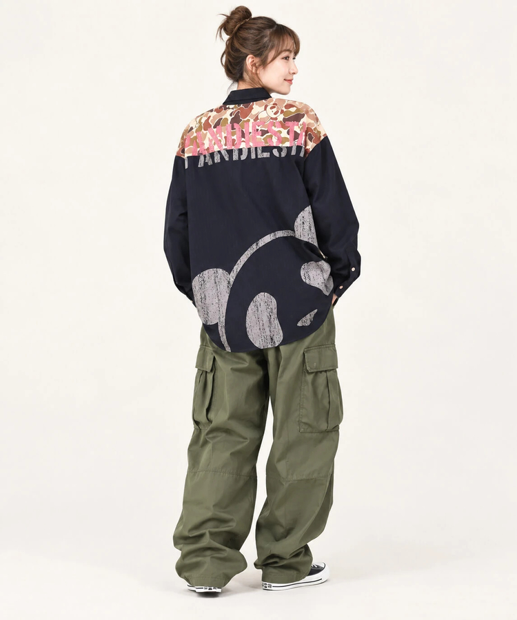 PANDIESTA(パンディエスタ) |SB PANDIESTA カモフラパンダ ミリタリー シャツ ジャケット(536209 MENS/WOMENS）