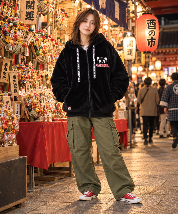 PANDIESTA(パンディエスタ) |SB PANDIESTA なりきりパンダ フェイクファー パーカー ブルゾン(536211 MENS/WOMENS）