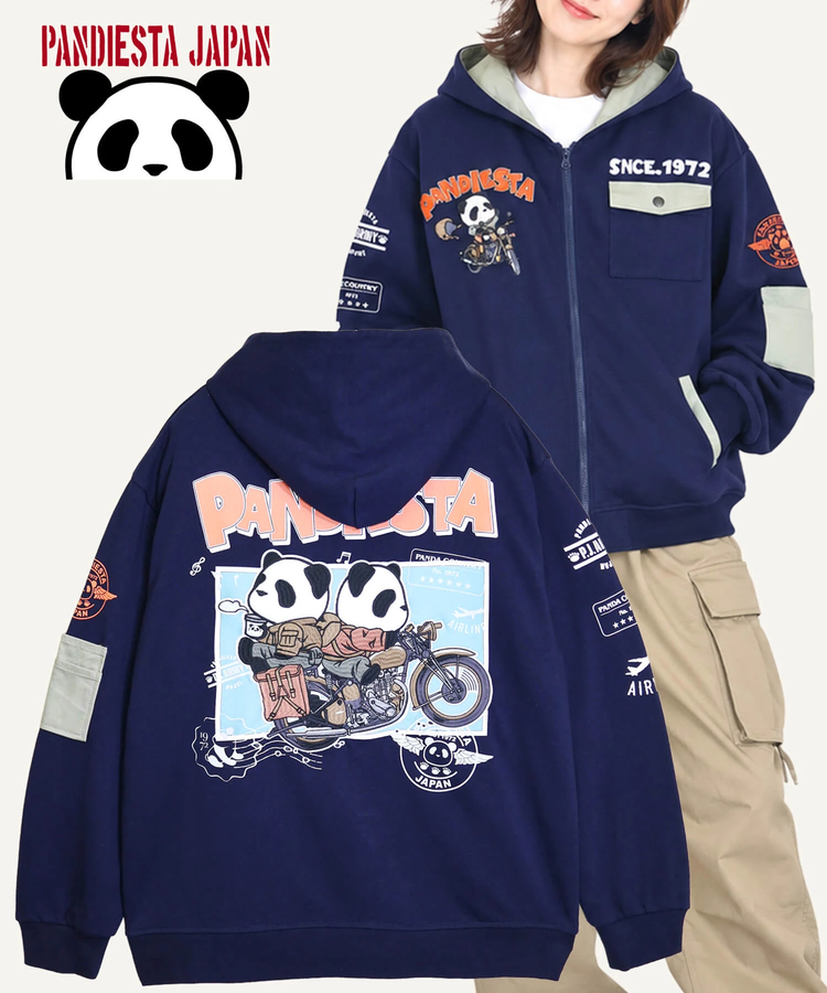 PANDIESTA(パンディエスタ) |SB PANDIESTA タンデムライド パンダ フルジップパーカー(536600 MENS/WOMENS）