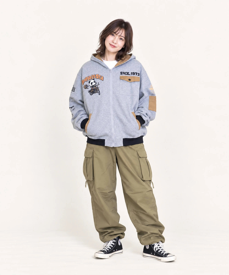 PANDIESTA(パンディエスタ) |SB PANDIESTA タンデムライド パンダ フルジップパーカー(536600 MENS/WOMENS）