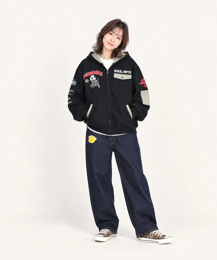 PANDIESTA(パンディエスタ) |SB PANDIESTA タンデムライド パンダ フルジップパーカー(536600 MENS/WOMENS）