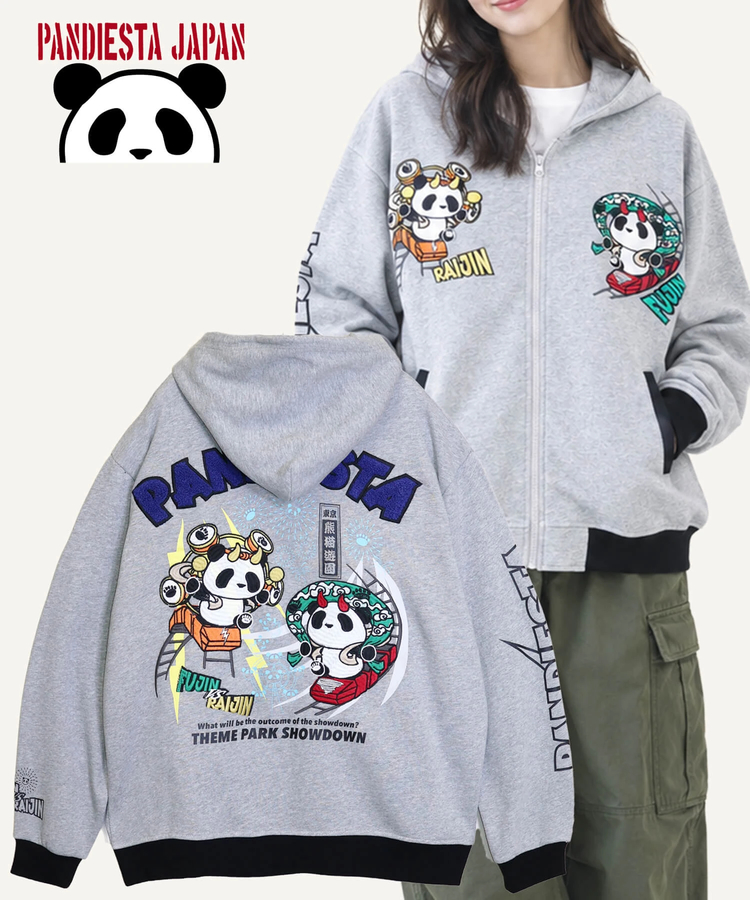 PANDIESTA(パンディエスタ) |SB PANDIESTA 熊猫風雷神 コースター フルジップパーカー(536602 MENS/WOMENS）