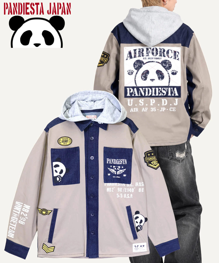 PANDIESTA(パンディエスタ) |SB PANDIESTA デニム 切替 ミリタリー パーカー ジャケット(536950 MENS/WOMENS）