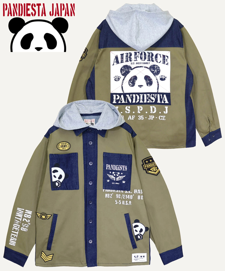 PANDIESTA(パンディエスタ) |SB PANDIESTA デニム 切替 ミリタリー パーカー ジャケット(536950 MENS/WOMENS）